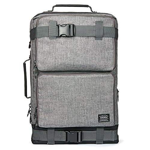 Kaukko Classic Canvas Backpack with 2 Side Pockets, College School Laptop Bookbag, Satchel, Hiking Bag, Fit 15.6″ Laptop, Straps Reinforced - 7