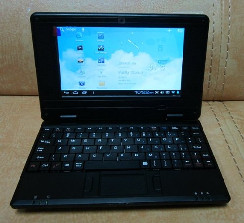 Afunta 7-Inch Android 4 0 Mini Laptop Netbook VIA8850 1 2GHz Processor 1GB RAM 4GB HDD HDMI Output Camera WiFi  Black 