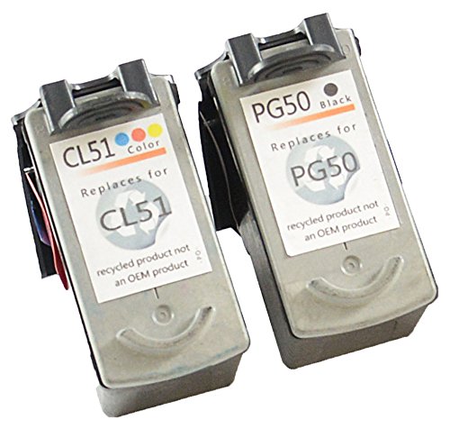 2 Druckerpatronen kompatibel für Canon CL-51 PG-50 SET - 2