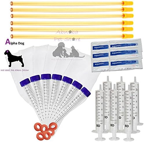 7 inches - 6 Flex Tip Complete AI Kits Dog ArtificiaI Insemination Tube Sheath Canine Breed