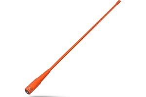 TWAYRDIO SMA-M Male 144/430MHz UHF/VHF 15inch Orange Soft Whip Handheld Radio Antenna for Walkie Talkie YAESU VX-1R VX-2R VX-3R TYT DM-UVF10 TH-UVF9 Icom