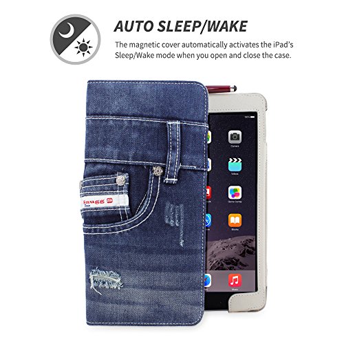 iPad Air 2 Hülle (Blau), Snugg – Smart Case mit lebenslanger Garantie + Sleep / Wake Funktion - 3