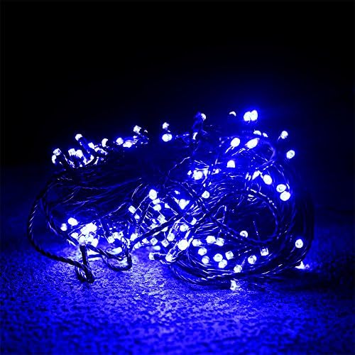 Christmas Decroation light, Yizhou 30m 200LED Fairy String Lights in Blue Color with UK Plug, Best Decoration for Christmas Tree, Halloween Illuminations ,Wedding party, Home or Garden Decorations