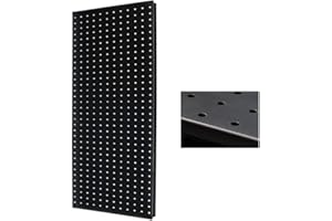 Panneau Perforé En Métal,Support Mural Pour Atelier Ou Garage,Trois Pièces Outils Mural Pour Atelier De Garage De Hangar De Bureau À Domicile,Épaisseur Du Panneau: 1 Mm (88 × 30 Cm),Noir