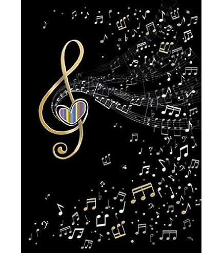 Wee Blue Coo Geburtstagskarte Neon Line Gitarre – Für Musikfans, 17,5x12,5 Cm