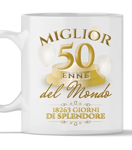 Jungle Mug Tazza Divertente Per Compleanno: 'Ho 18 Anni Con Esperienza' – Idea Regalo Umoristica Per Uomo O Donna, 50 Anni