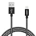 Price comparison product image AUKEY Lightning Cable Apple MFI Certified Nylon Braided (3.95ft / 1.2m) Charge & Sync Apple Lightning Cable for iPhone 7 / 7 Plus / 6 / 6s / 6 Plus / 6s Plus, iPhone 5 / 5s / 5c, iPad Air 2 - Black