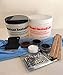 Produktbild INSTANT COMPLETE 20 Unzen INSTALL. Kit Stone & Tile Reparatur Schwarz, Braun, Weiß, Grau EZ TINT Pigmente Scraping Razor Acetate Curing-Streifen Handschuhe 3 Mix Sticks Polierpaste