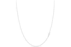 KEZEF 925 Cable Sterling Silver Chain | 1.3mm Silver Chain Necklace For Women | Thin & Strong Silver Necklace Chain with Oval Links | Made In Italy | Great for Pendants or Layering