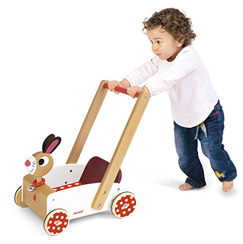 Janod 05997 – Lauflernwagen Crazy Rabbit, mit Glöckchen - 3