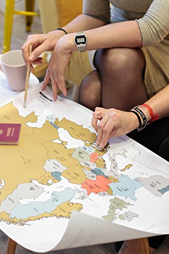 United mapa diseñada con tinta rascable