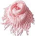 TININNA Fashionable Autumn Winter Kids Toddler Knit Warmer Tassels Neck Scarf Circle Loop Round Scarves Shawl - Pink