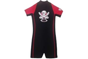 TWF INTERNATIONAL TWF Kids Shorty Wetsuit Short Sleeve Childrens Boys Girls UV Swim Suit Weather Protection Wet Suit