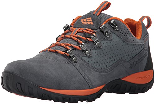 Columbia Peakfreak Venture Low Suede WP, Zapatillas de Senderismo para Hombre, Azul (Graphite/Desert Sun), 46 EU