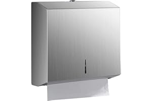 ‎MODUNFUL modunful Papierhandtuchspender Wandhalterung Multifold Z-Falz Edelstahl Papierhandtücher Spender, Große Kapazität Papierhandtuchhalte mit Schloss, Geeignet für Bad, Küche und Öffentliche