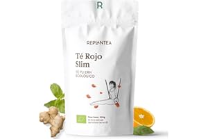 REPLANTEA CUIDAMOS TU NATURALEZA TE ROJO PU ERH QUEMAGRASA 100% Orgánico 100g (50 Tazas) | TE PU ERH con Jengibre, Matcha, Mate y Diente de León REPLANTEA® | Té Drenante y Digestivo