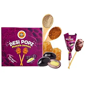 GO DESi POPz with Bits- Masala Jamun (40 Pcs ) | DESi POPz | Fruit Snacks | Lollipop for kids, 440gm