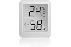 Houdian Termometro digitale da camera, igrometro interno con icona Comfort, termometro per ambiente per misurare la temperatura e l'umidità dell'aria per casa e ufficio (6053)
