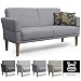 Produktbild Cavadore 3er Sofa Femarn / Küchensofa für Küche, Esszimmer / Couch für Esszimmer / Maße: 190 x 98 x 81 cm (BxHxT) / Strukturstoff Mint (hellblau/weiß/grün/pink) / Echtholzfüße in Buche natur