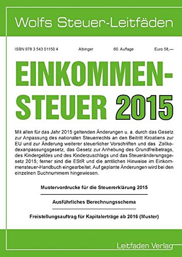 Einkommensteuer 2015: Wolfs Steuer-Leitfäden