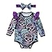 Produktbild happy event Halloween Kleinkind Toddle Baby Mädchen Baumwolle Kürbis Schädel Kostüm Kleider Outfits Kleidung Sets Kleider+ Stirnband | Halloween r Infant Baby Girls Pumpkin Skull Romper Dress + headband (3M59, Lila)