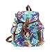 Produktbild PIXNOR Lässige Tasche Schmetterling Print Tunnelzug Canvas Rucksack Rucksack Schule
