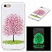 Produktbild Für iPhone 8 Silikon Hülle,iPhone 7 Case,iPhone 8 / 7 Nacht Leuchtende Schutzhülle,Fanryn IMD Design Kirsch baum Drucken Muster Ultra Slim Durchsichtig Leuchtend Weich Flexible Tasche TPU Leuchtende Nacht Silikon Schutzhülle Handyhülle Bumper Stoßdämpfend Schutz Handy Hülle Handytasche HandyHülle Etui Schale Case Cover Tasche Pour Apple iPhone 7 / iPhone 8 [Kirsch baum]