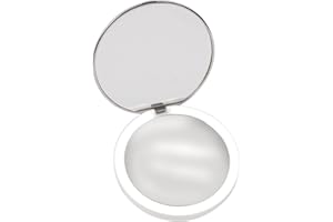 STYLPRO Flip 'n' Charge LED Mirror with Power Bank for Phones, Rechargeable, Handheld + Compact Mirror, Portable, 3 x Magnification