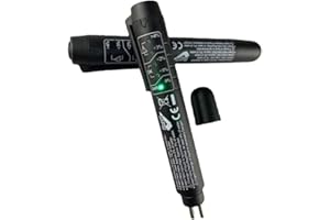 Hayatec Car Brake oil Tester Pen, Mini Automobile Diagnostic Brake Oil Detection Pen with 5 LED Indicator, Calibrated for Testing DOT3 DOT4 fluid, Brake oil Water indicator