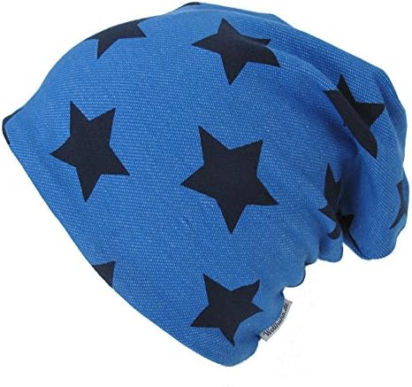 Chicken Organic Long – Beanie Reversible Wool Beanie – Denim/Tested for Harmful Substances, Organic Jersey, Girls &amp; Boys – 20150426 -  Blue - X-Small