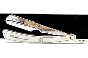 THE GOODFELLAS' SMILE Parker SRX Navaja de afeitar profesional de barbero para hombre, Acero Inoxidable