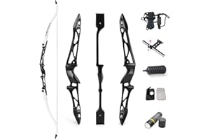 ‎SHARROW SHARROW 12-40lbs Takedown Recurve Bogen 66/68/70 Zoll Jagdbogen Zielübung Jagd Erwachsene Bogen Aluminiumlegierung Riser Rechte Hand Longboegn