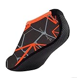 Sole Material: Gummi FNKDOR Unisex Fitnessschuhe Aquaschuhe Breathable Schlüpfen Schnell Trocknend Schwimmschuhe Yoga Schuhe für Damen Herren Kinder (42, Grau)
