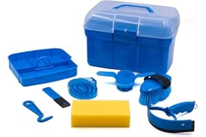 AMKA Caja de limpieza con 7 piezas, color azul