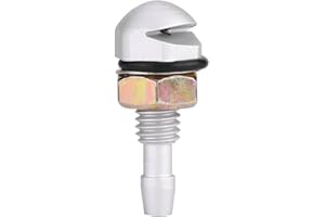 Boquilla de lavaparabrisas de 2 piezas, kit de reemplazo de boquilla de chorro de limpiaparabrisas automático para automóvil Keenso Universal(Plata)