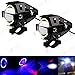 AllExtreme U7 LED Fog Light Bike Driving DRL Fog Light Spotlight, High/Low Beam, Flashing-With Blue Angle Eyes Light Ring (Pack of 2) U 7 Led Fog Light Read Beam RS.1499.00