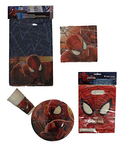 Preisvergleich Produktbild 42 Teile Marvel Spiderman Partygeschirr Einweg Party Set