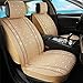 Produktbild MAKB GLVV Autositzbezüge Komplettset Airbags Vorne und Hinten Atmungsaktiv Comfort Linen Protector 5 Sitz Universal-kompatibles Kissen Lila/Schwarz/Beige/Braun/Grau (Color : Beige)
