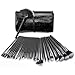 CDC® 32 PCS Professional Cosmetic Facial Kit Makeup Brushes - Makeup Brushing Tools Brush Set - Premium Make Up Brush Set - Kabuki Foundation Blusher Powder Foundation Eye shadow Eyeliner Lip Brush - Make Up Brush Kits with Black Leather Case