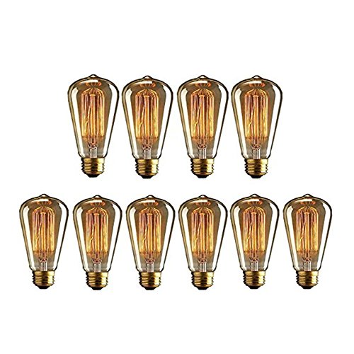 Gloria JR Breadboard (TM) ST64 40W E27 Gl¨¹hbirne 220 V Edison Lampe Leuchte Retro antik [Energieklasse A+] 10PCS