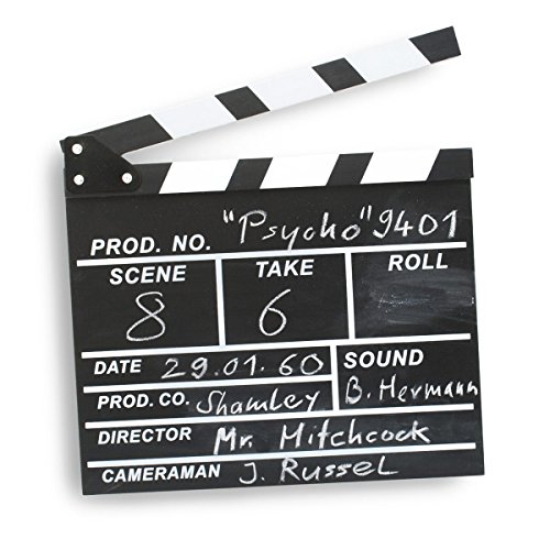Filmklappe Regisseurklappe XXL - Hollywood Deko Regie Film Klappe Kreidetafel Requisite