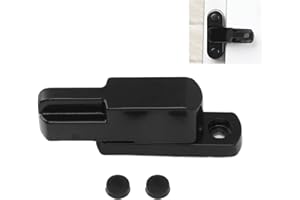 Tissting Bloqueo para Ventanas, 40mm Sash Blocker Aleación de Aluminio Jammer Cerradura de Seguridad Tipo T Cerraduras de Puertas Cierre de Ventanas Niñon Restrictor Ventana Negro