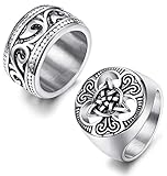 【 GRÖSSE 】 Runde Ringbreite: 2,1 cm (0,83 Zoll); Siegelringe: 1.45 cm (0,57 