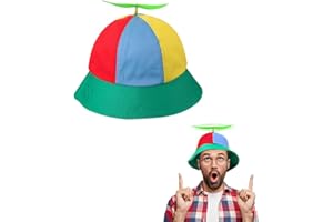 SIEBOLD Propeller hat,Helicopter Hat,Propeller Cap,Adults Funny Bucket hat,with Night Glow Propeller,for adults and children Party hat for Party Costume