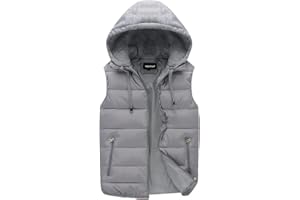 YOUTHUP Hombre Chaleco Acolchado con Capucha Ligero Chalecos Exteriores para Hombre Gilet de Invierno