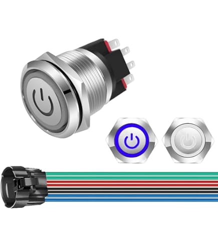 SmartSwitch Interruttore Pulsante ON/OFF Illuminato LED Acciaio 3V/6V - Foto 6