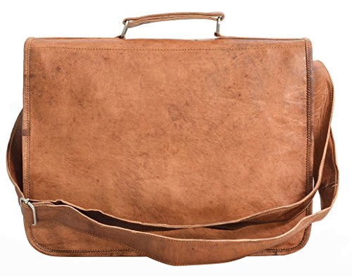 Gusti Leder nature „Paul“ Umhängetasche Laptoptasche Ledertasche Vintage Unitasche Aktentasche Rustikal Büro Lehrertasche Arbeitstasche Ledertasche Umhängetasche Leitz Ordner Messenger Braun U24n-1 - 7