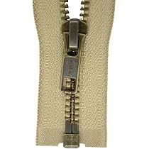YKK Reißverschluss 2-Wege Teilbar – 85 Cm, Dunkelbeige, Metallzähne – Für Jacken, Taschen & Mehr