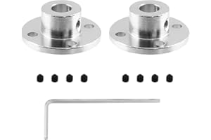 ACYDSR 2 Piezas Acoplador de Brida, M4 Acoplamiento de Brida Rígida, Conector de Acoplamiento de Brida, Accesorios de Eje, Con 4pzs Tornillo de Fijación e 1pz Llave M4, Para Motores de Modelo RC, Bricolaje