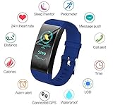 Lige Fitness Tracker, Aktivitäts Tracker Pulsmesser Smart Armband Bluetooth 4.0 Wasserdicht Smart Armbanduhr Pedometer Armband Schlaf Monitor Schritt Tracker Smart Armband für iOS und Android